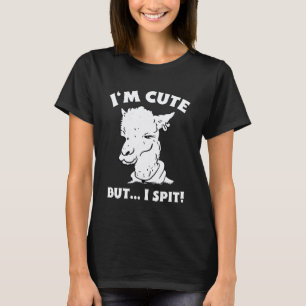 Camiseta Lhama Engraçada Eu Sou Fofa Mas Cuspo