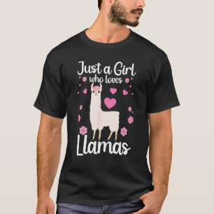 Camiseta Lhama Engraçada Fofa Para Mulheres Meninas Fazende