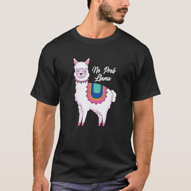 Camiseta Lhama engraçada sem problema (Frente)