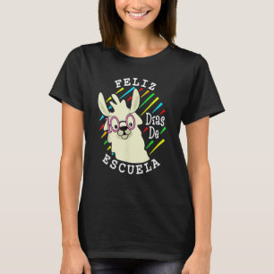 Camiseta Lhama Feliz 100 Dias De Escola 100 Dias De Escola