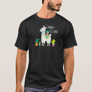 Camiseta Lhama Fofa Alpaca Sem Problema Lhama Mulheres Cria