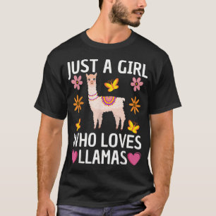 Camiseta Lhama Fofa Para Mulheres Meninas Criadoras Amantes
