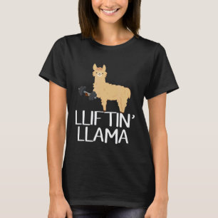 Camiseta Lhama Levantando Humor Angustiado Trocadilho