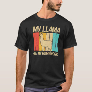 Camiseta Lhama Para Crianças Meninos Animal de Fazenda Lham