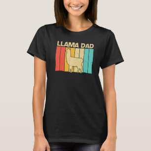 Camiseta Lhama Para Papai Pai Lhama Animal de Fazenda