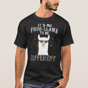 Camiseta Lhama Para Ser Diferente Consciencialização do Aut