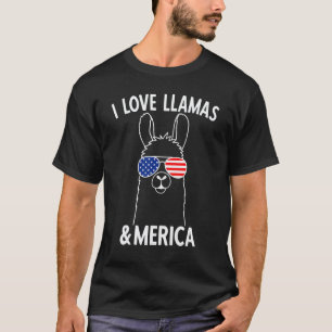 Camiseta Lhama Patriótica EUA Lhama Americana 4 De Julho Me
