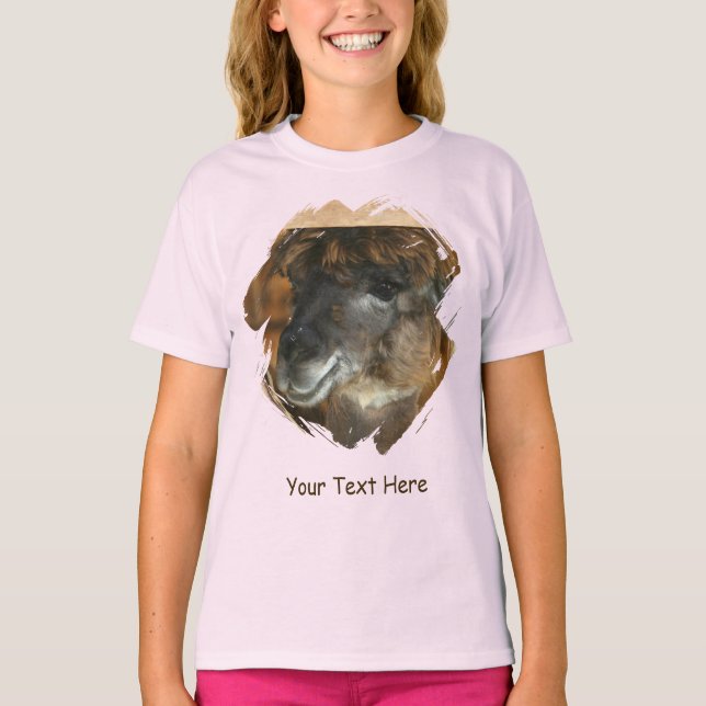 Camiseta Lhama Personalizada Fofa  (Frente)