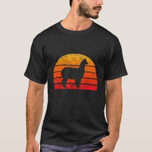 Camiseta Lhama Retro Amante de Alpaca Vintage