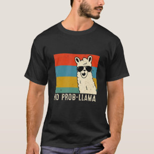Camiseta Lhama Retro Homens Mulheres Sem Problema Lhama Cri