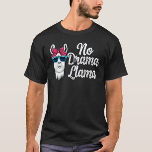 Camiseta Lhama Sem Drama Mulheres Lhama Amor Animal 7