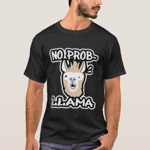 Camiseta Lhama Sem Problema Amante de Alpaca