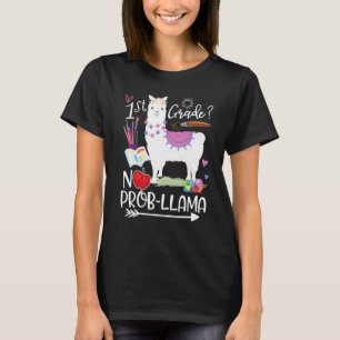 Camiseta Lhama Sem Problema Da 1ª Série Primeiro Dia De Aul