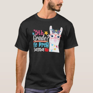 Camiseta Lhama Sem Problema da 5ª Série Primeiro Dia de Aul