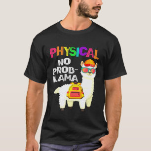 Camiseta Lhama Sem Problema Físico Primeiro Dia De Aula