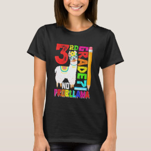 Camiseta Lhama sem problemas da 3ª série primeiro dia de vo