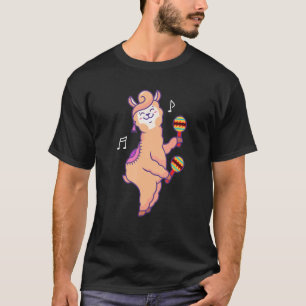 Camiseta Lhama Tocando Maracas Música Latina Mexicana Sombr