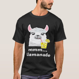 CAMISETA LHAMA TOMANDO UM COPO DE LIMONADA REFRESCANTE