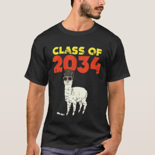 Camiseta Lhama Turma De 2034 Cresça Comigo Formatura Animal