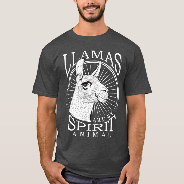 Camiseta Lhamas são meu presente de animal espiritual (Frente)