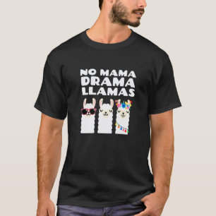 Camiseta Lhamas Sem Drama De Mama Animal Do Pôr Do Sol Vin