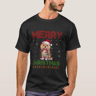 Camiseta Lhasa Apso Dog Amava Santa Hat Funny Ugly Christm