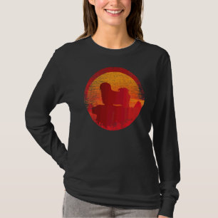 Camiseta Lhasa Apso Dog Retro Sunset