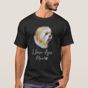 Camiseta Lhasa Apso Mãe Cachorro Bonito Proprietário Lhasa