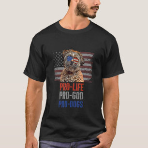 Camiseta Lhasa Apso Pro Life Pro God Pro Cães