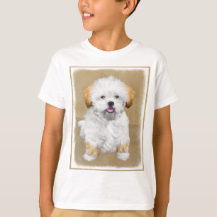 Camiseta Lhasa Apso Puppy Painting - Arte De Cachorro Origi