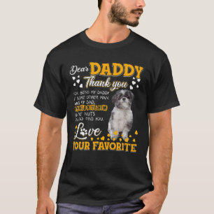 Camiseta Lhasa Apso Querido Pai Obrigado Por Ser Meu Pai