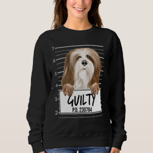 Camiseta Lhasa Apsos Mugshot Guilty Dog