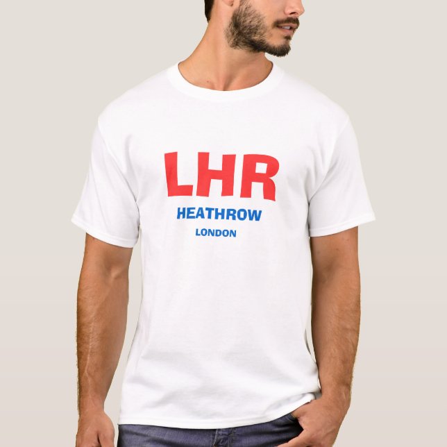 Camiseta LHR London Heathrow Airport Code Shirt (Frente)