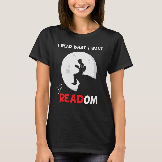 Camiseta Li Livros Banidos Eu Li O Que Quero Na Bibliotecár (Frente)