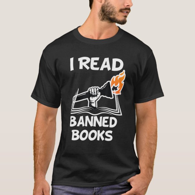 Camiseta Li Livros Banidos Leitores Aviários Leitores Bibli (Frente)