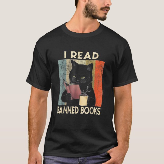 Camiseta Li Livros Banidos Leitura Negra Leitora de Gatos N (Frente)