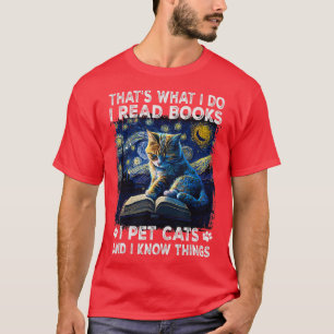 Camiseta Li Livros, Gatos De Pet E Sei Que As Coisas Começa