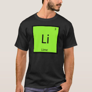Camiseta Li - Química do Fruto Lima Tabela Periódica Símbol