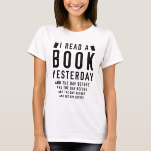 Camiseta Li Um Livro Ontem