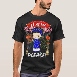 Camiseta Li Xi Me Por Favor Engraçado Garoto Novo Vietnami