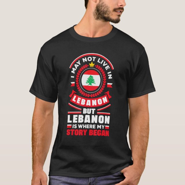 Camiseta Libanês Líbano Libanês Citação de Bandeira (Frente)