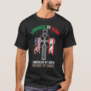 Camiseta Libanês pelo Sangue Americano por Nascimento Patri