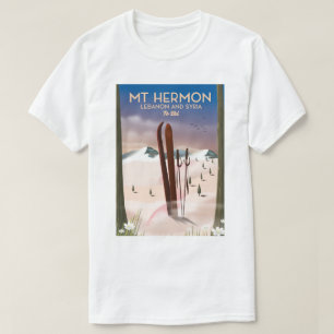 Camiseta Líbano e Síria Mt Hermon Ski