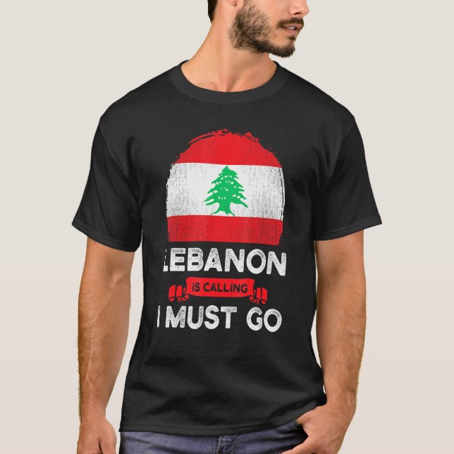 Camiseta Líbano Está Chamando Eu Devo Ir Raízes do Patrimôn (Frente)