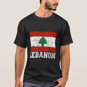 Camiseta Líbano Libanês Sinalizador Orgulho de Raízes Famíl