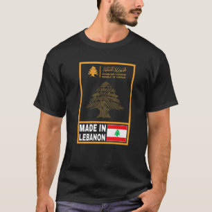 Camiseta Líbano LibLíbano Passaporte Líbano Bandeira