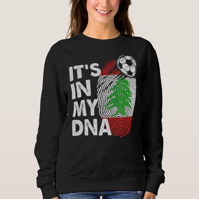 Camiseta Líbano: Minha Equipe De Bandeiras Do Dna Libanesa  (Frente)