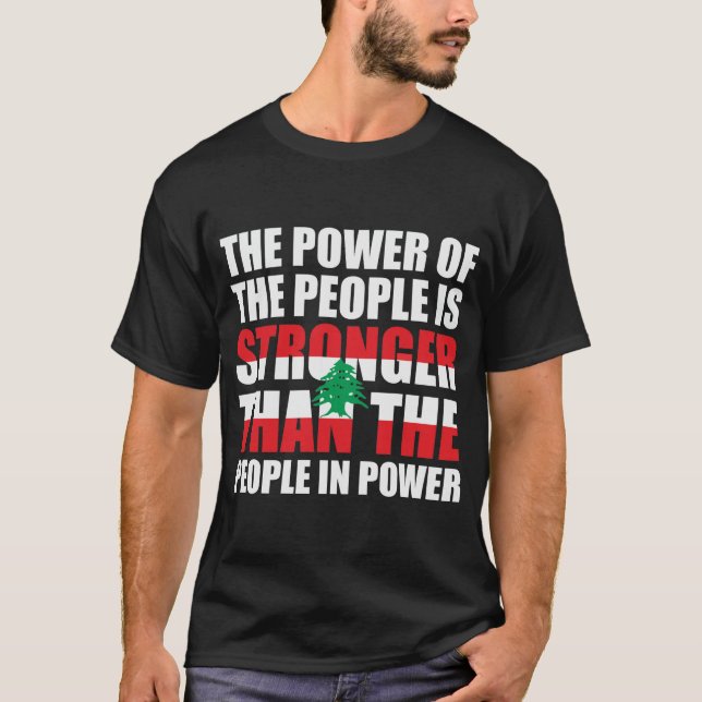 Camiseta Líbano O poder do Líbano Pessoas (Frente)