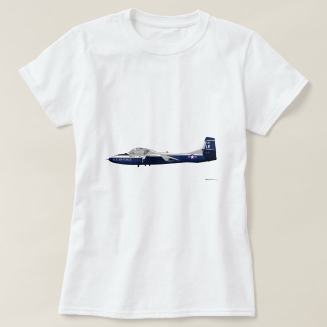 Camiseta Libélula 68902 de Cessna T-37 (Frente do Design)