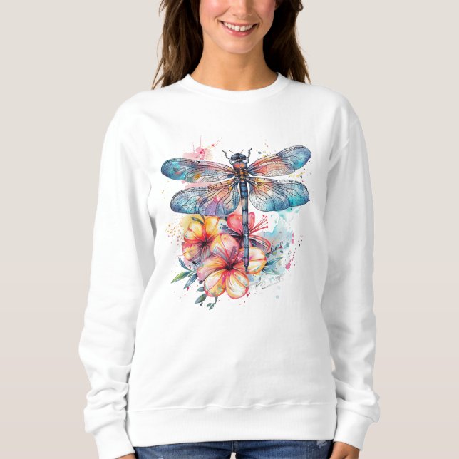 Camiseta Libélula aquarela  (Frente)